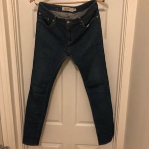Dark Blue washed Topman Skinny Jeans